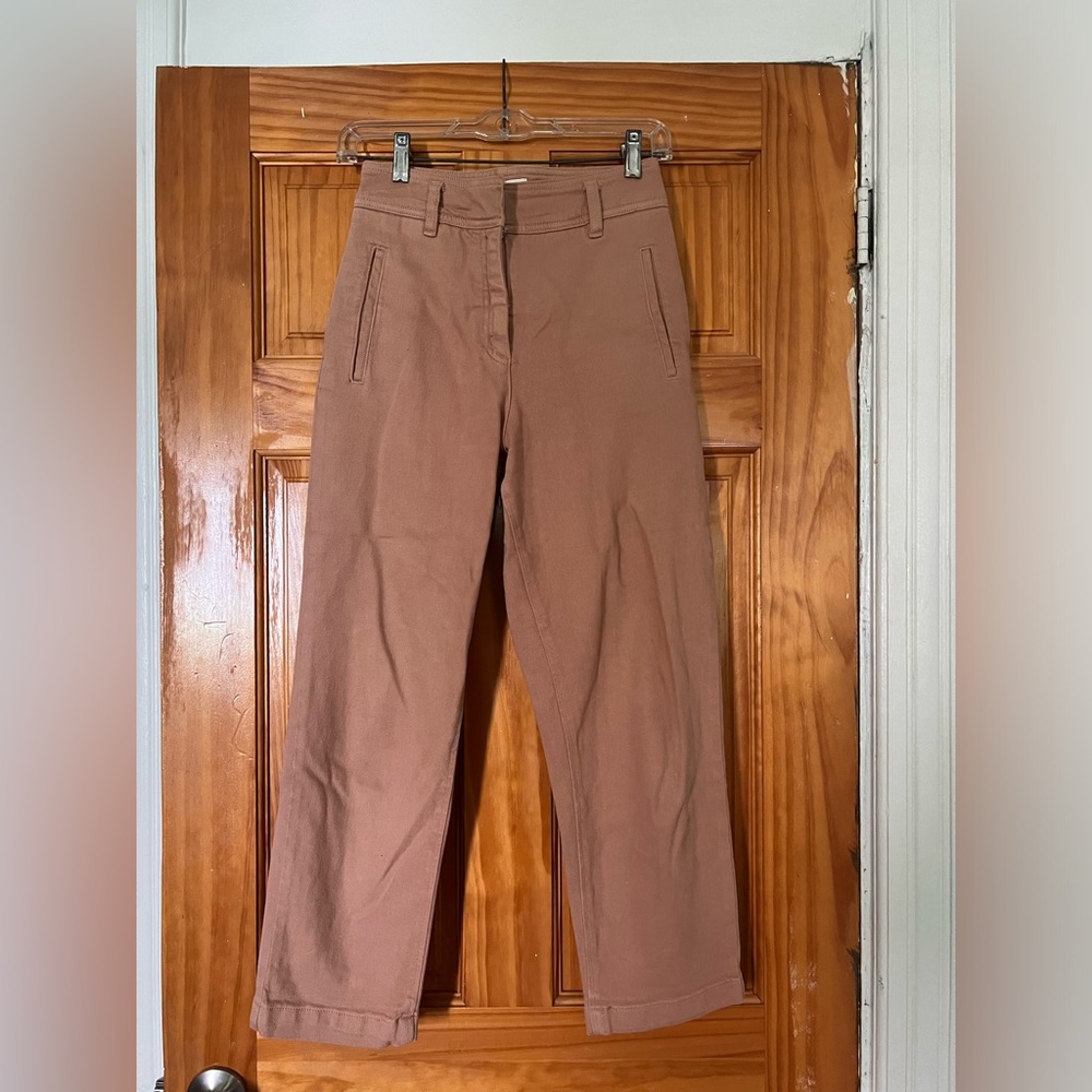 Aritzia High Waisted Straight Leg Trousers